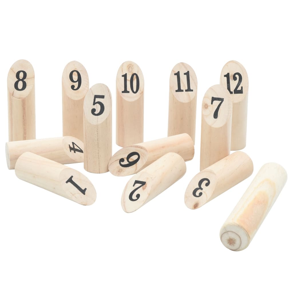 13-delige Nummerkubb spelset met draagtas massief grenenhout is nu te koop bij PeponiXL, paradijselijk wonen!