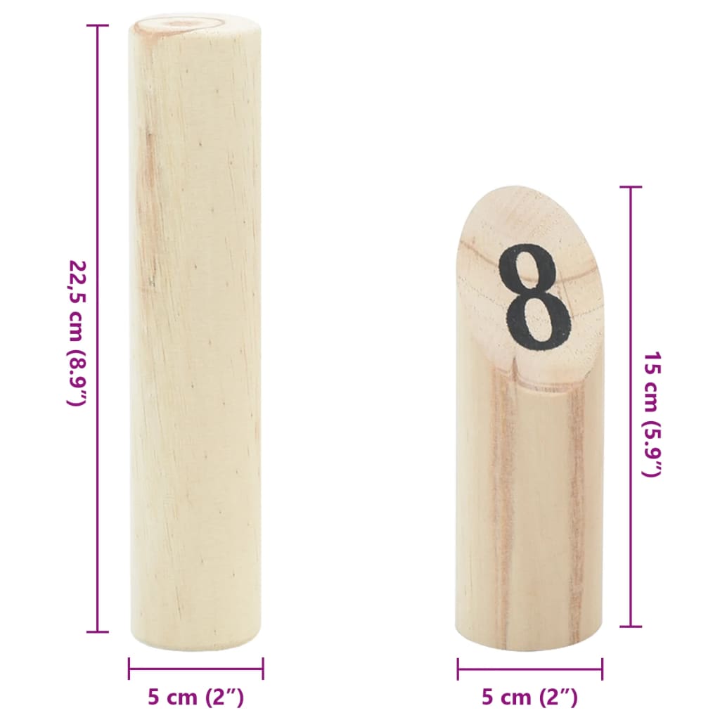 13-delige Nummerkubb spelset met draagtas massief grenenhout is nu te koop bij PeponiXL, paradijselijk wonen!