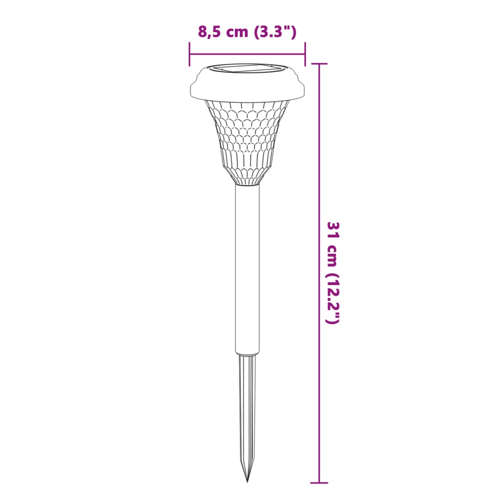 Tuinpadverlichting 12 st solar met grondpennen wit is nu te koop bij PeponiXL, paradijselijk wonen!