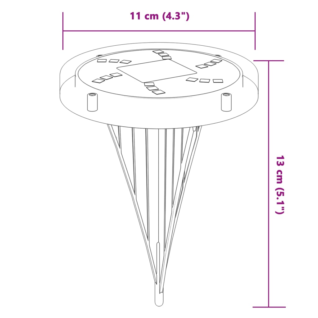 Grondlampen 4 st solar met grondpennen warmwit is nu te koop bij PeponiXL, paradijselijk wonen!