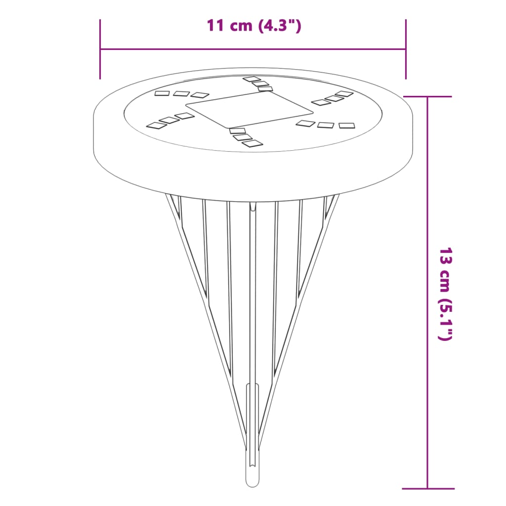 Grondlampen 12 st solar met grondpennen warmwit is nu te koop bij PeponiXL, paradijselijk wonen!