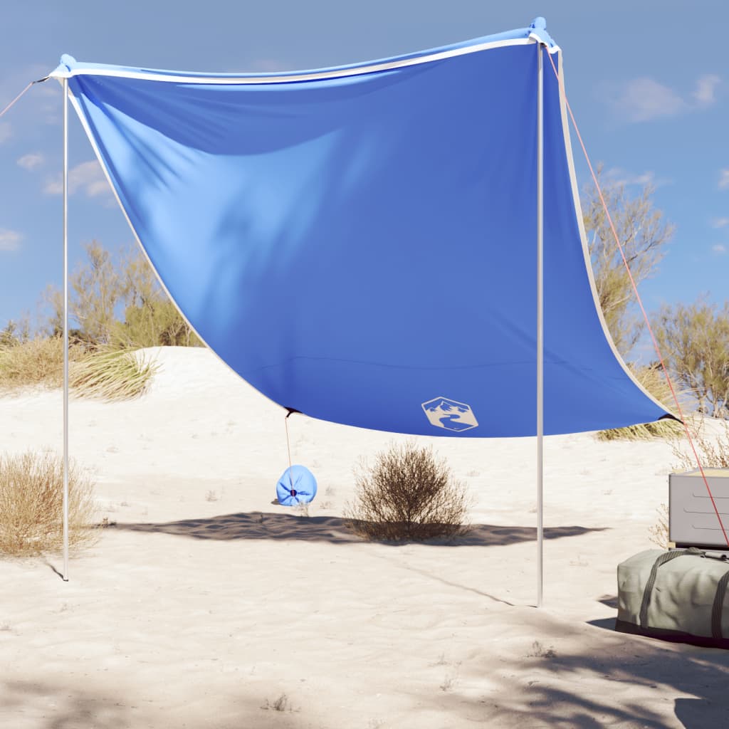 Strandluifel met zandankers 214x236 cm blauw is nu te koop bij PeponiXL, paradijselijk wonen!