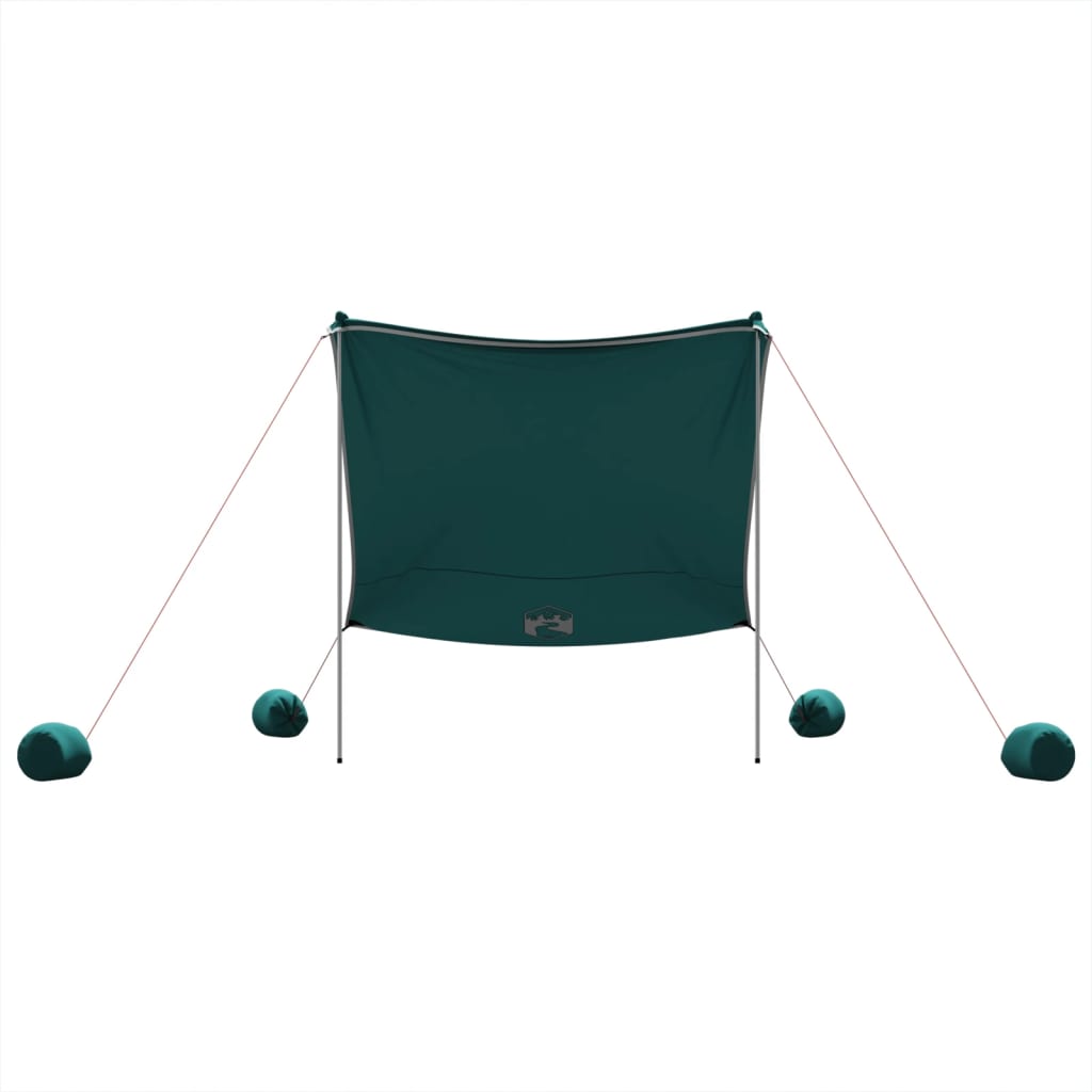 Strandluifel met zandankers 214x236 cm groen is nu te koop bij PeponiXL, paradijselijk wonen!