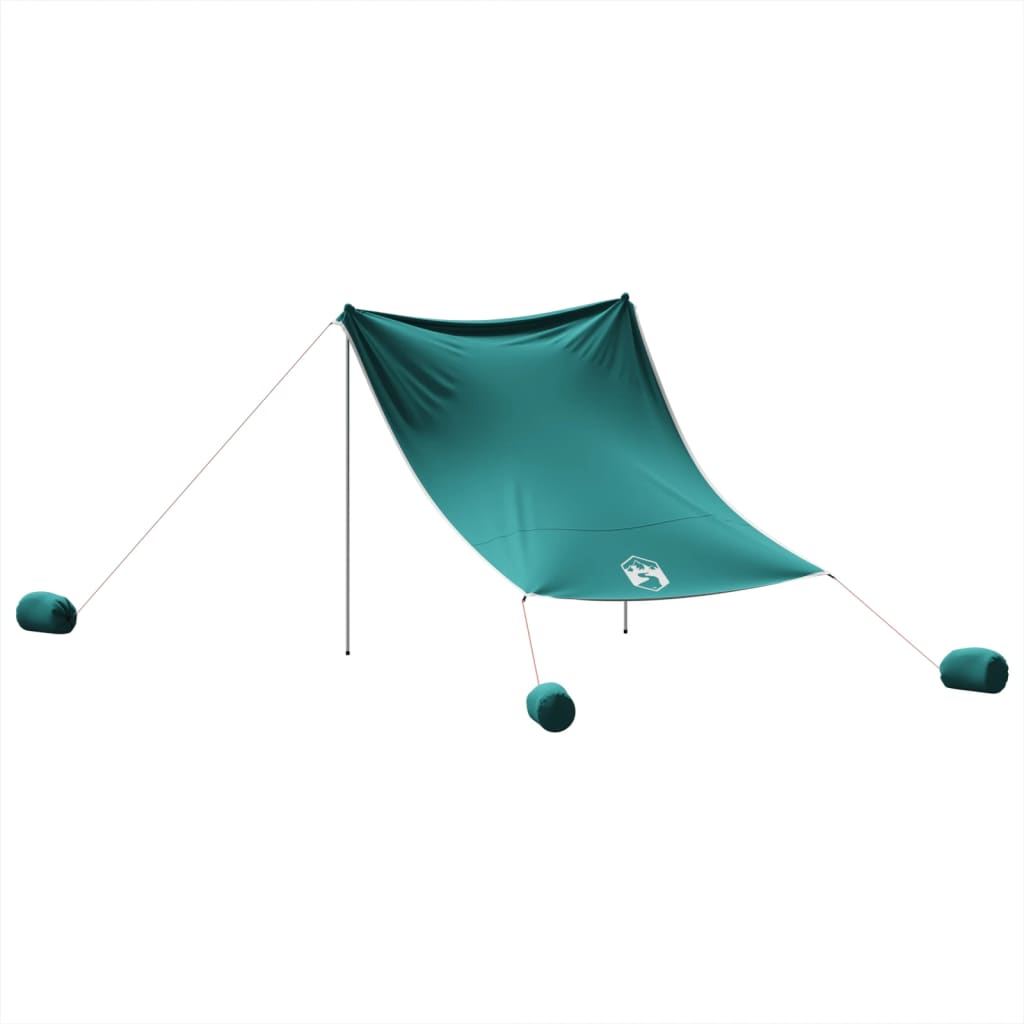 Strandluifel met zandankers 214x236 cm groen is nu te koop bij PeponiXL, paradijselijk wonen!