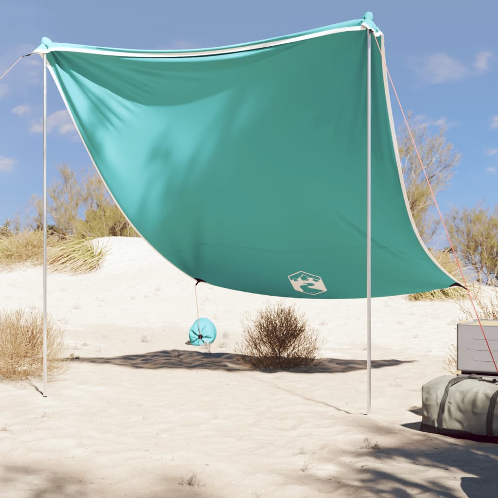 Strandluifel met zandankers 214x236 cm groen is nu te koop bij PeponiXL, paradijselijk wonen!