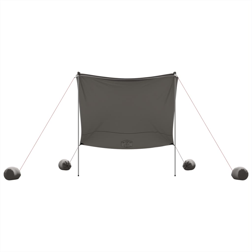 Strandluifel met zandankers 214x236 cm grijs is nu te koop bij PeponiXL, paradijselijk wonen!