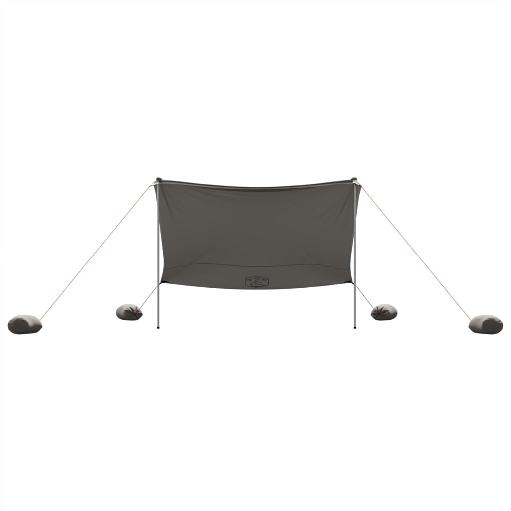 Strandluifel met zandankers 304x300 cm grijs is nu te koop bij PeponiXL, paradijselijk wonen!