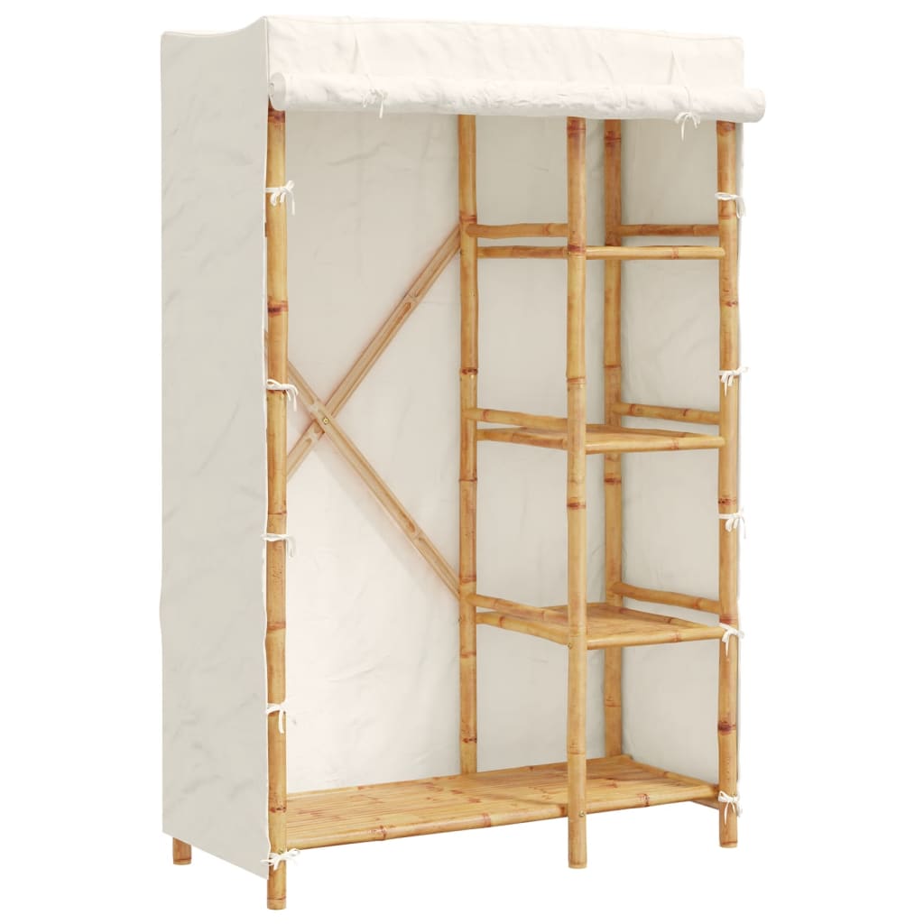 Kledingkast 110x45x170 cm bamboe is nu te koop bij PeponiXL, paradijselijk wonen!