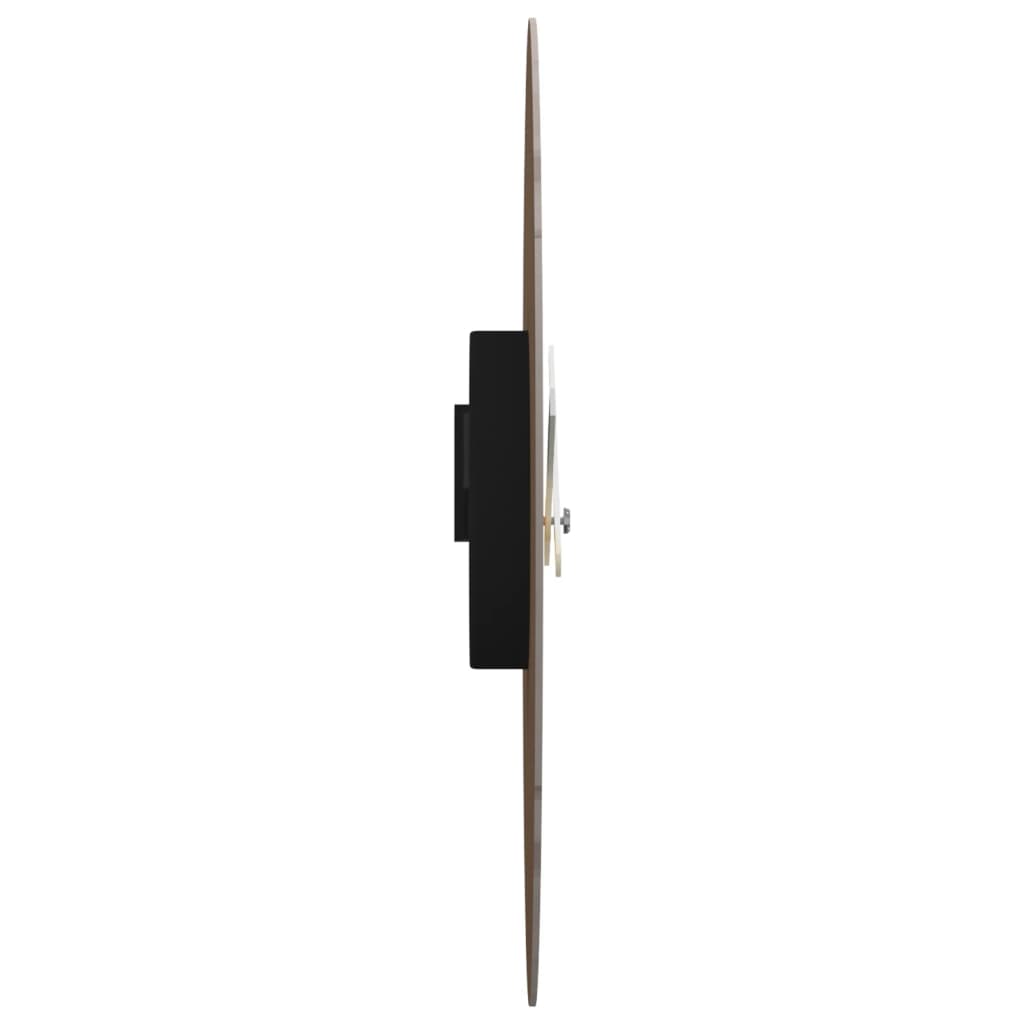 Wandklok Ø30 cm bewerkt hout geel en zwart is nu te koop bij PeponiXL, paradijselijk wonen!