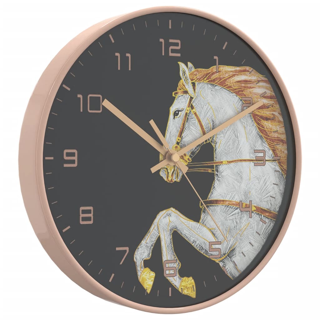Wandklok Ø29,5 cm polystyreen en glas goudkleurig en wit is nu te koop bij PeponiXL, paradijselijk wonen!