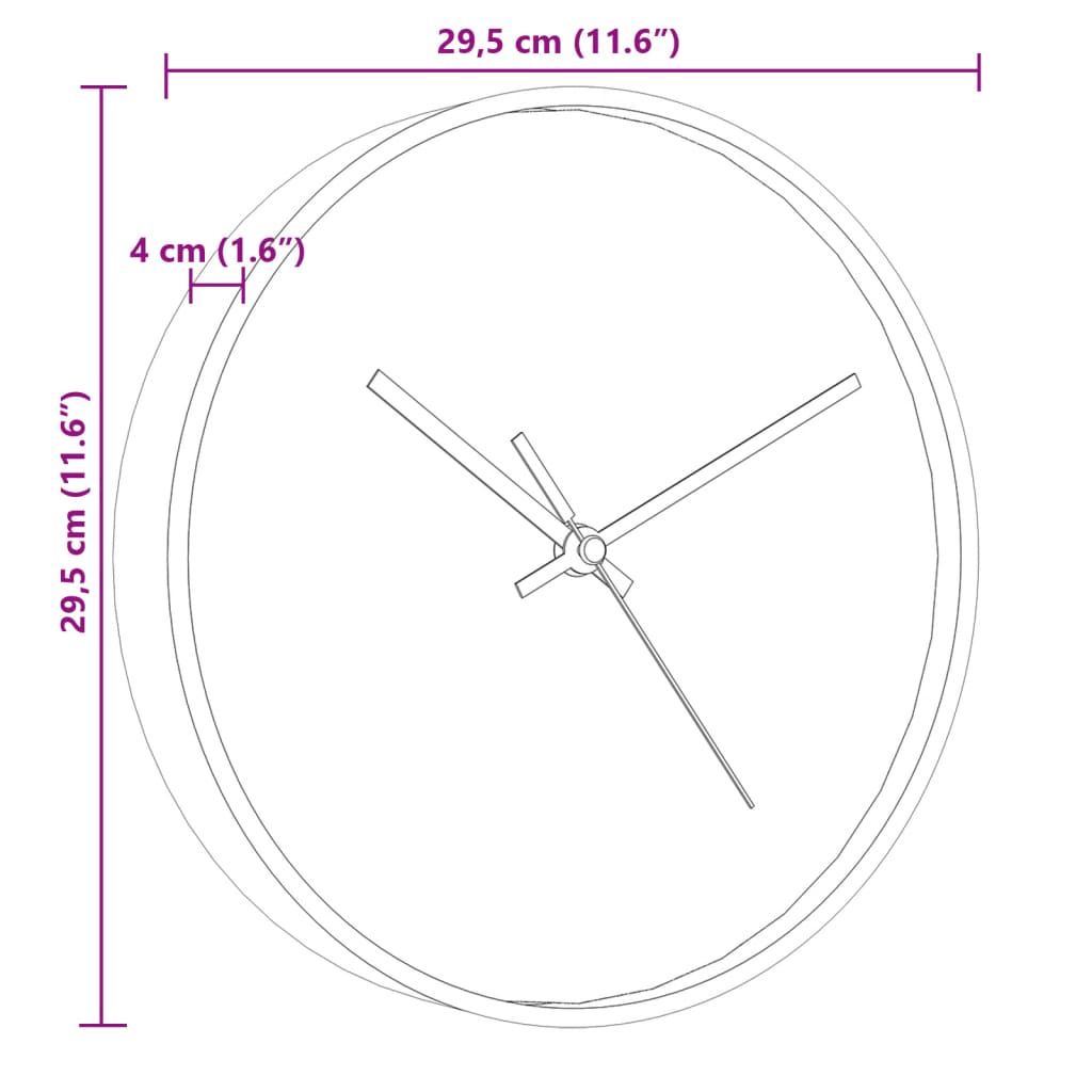 Wandklok Ø29,5 cm polystyreen en glas goudkleurig en wit is nu te koop bij PeponiXL, paradijselijk wonen!