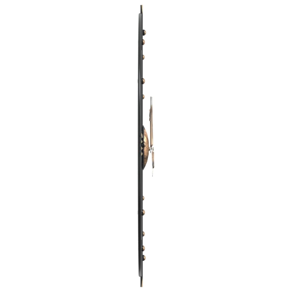 Wandklok Ø60 cm ijzer zwart is nu te koop bij PeponiXL, paradijselijk wonen!
