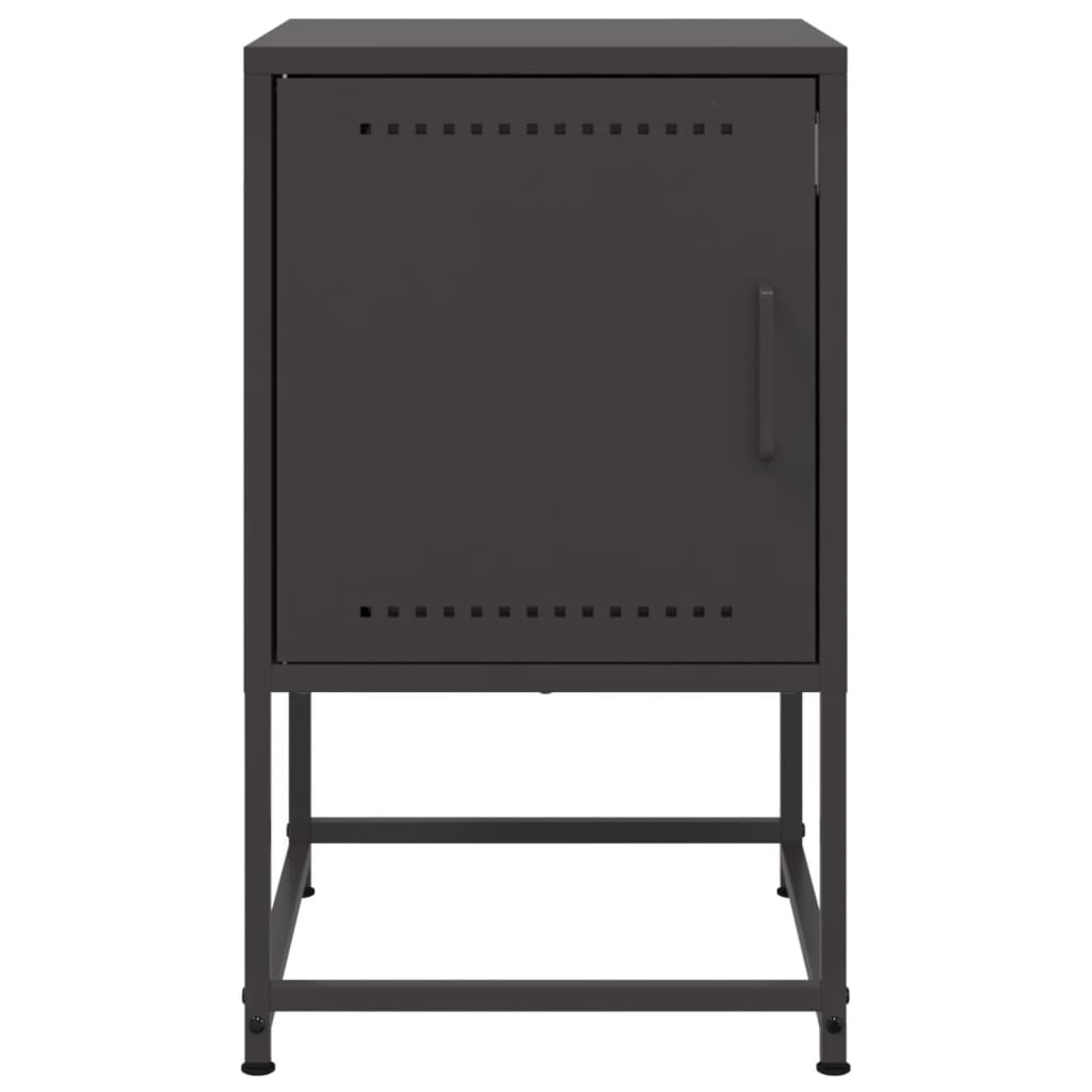 Nachtkastjes 2 st 36x39x60,5 cm staal zwart is nu te koop bij PeponiXL, paradijselijk wonen!