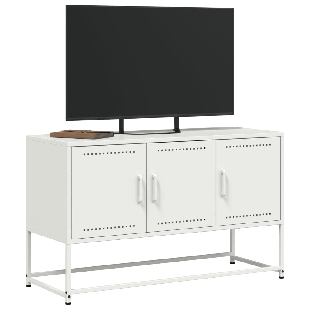 Tv-meubel 100,5x39x60,5 cm staal wit is nu te koop bij PeponiXL, paradijselijk wonen!
