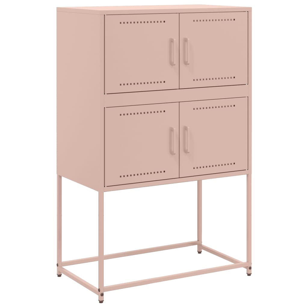 Dressoir 68,5x38,5x107 cm staal roze is nu te koop bij PeponiXL, paradijselijk wonen!