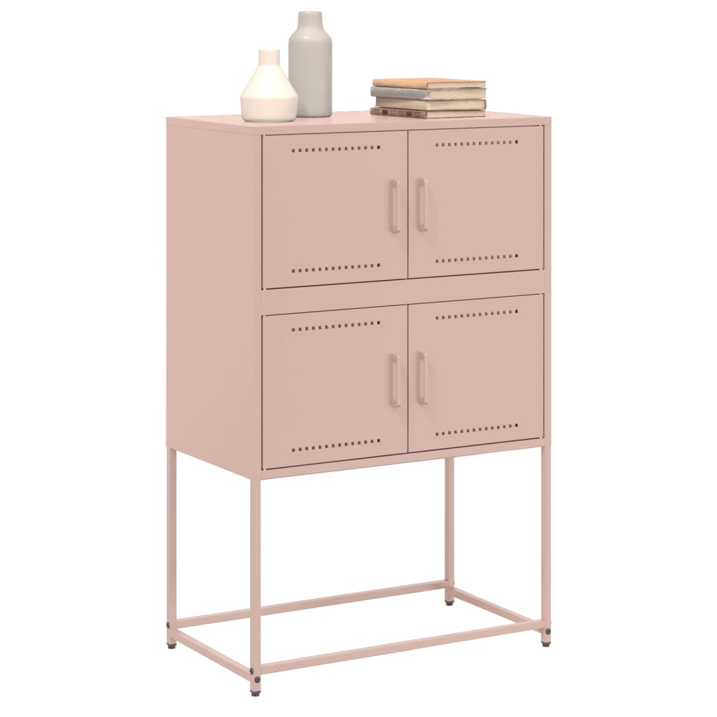 Dressoir 68,5x38,5x107 cm staal roze is nu te koop bij PeponiXL, paradijselijk wonen!