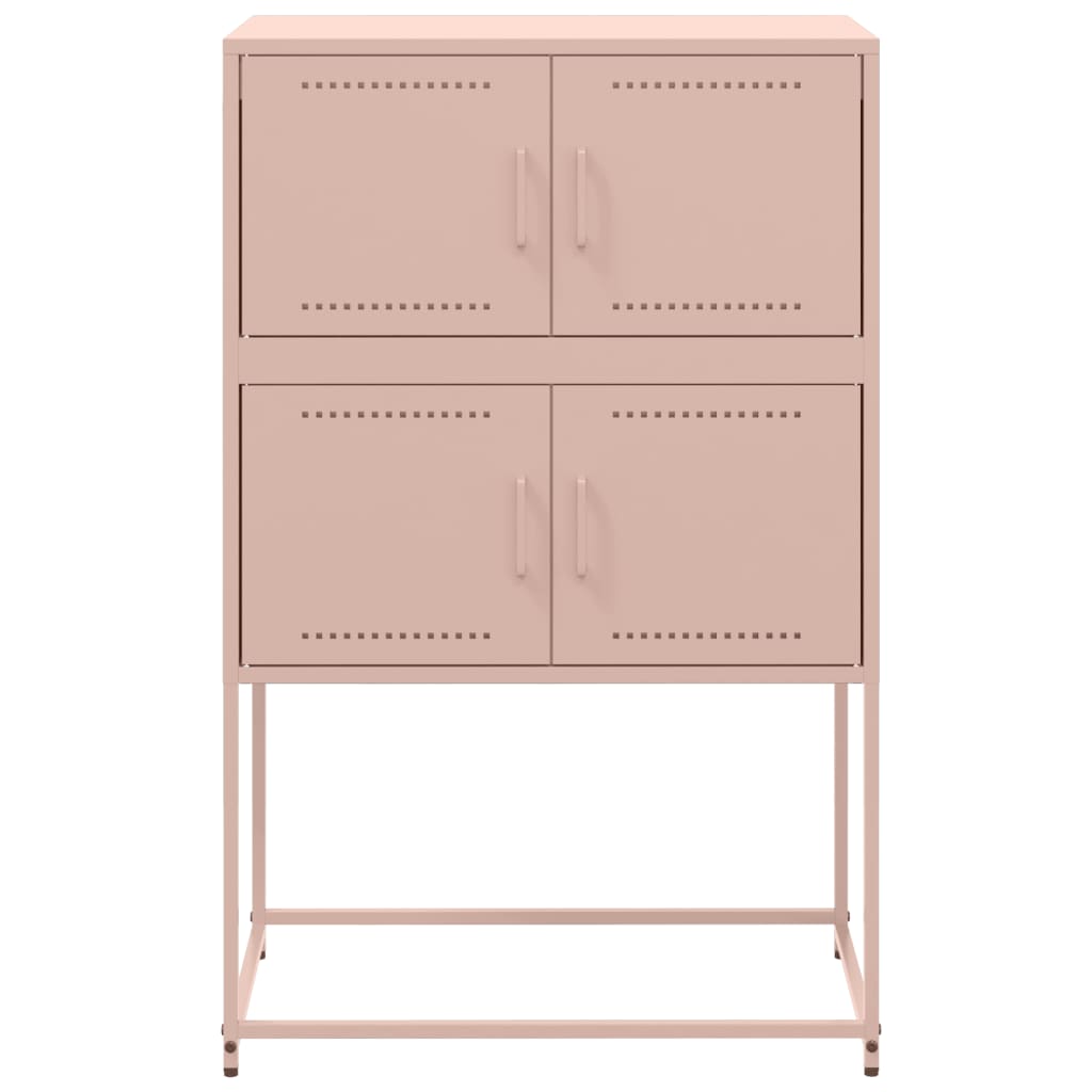 Dressoir 68,5x38,5x107 cm staal roze is nu te koop bij PeponiXL, paradijselijk wonen!