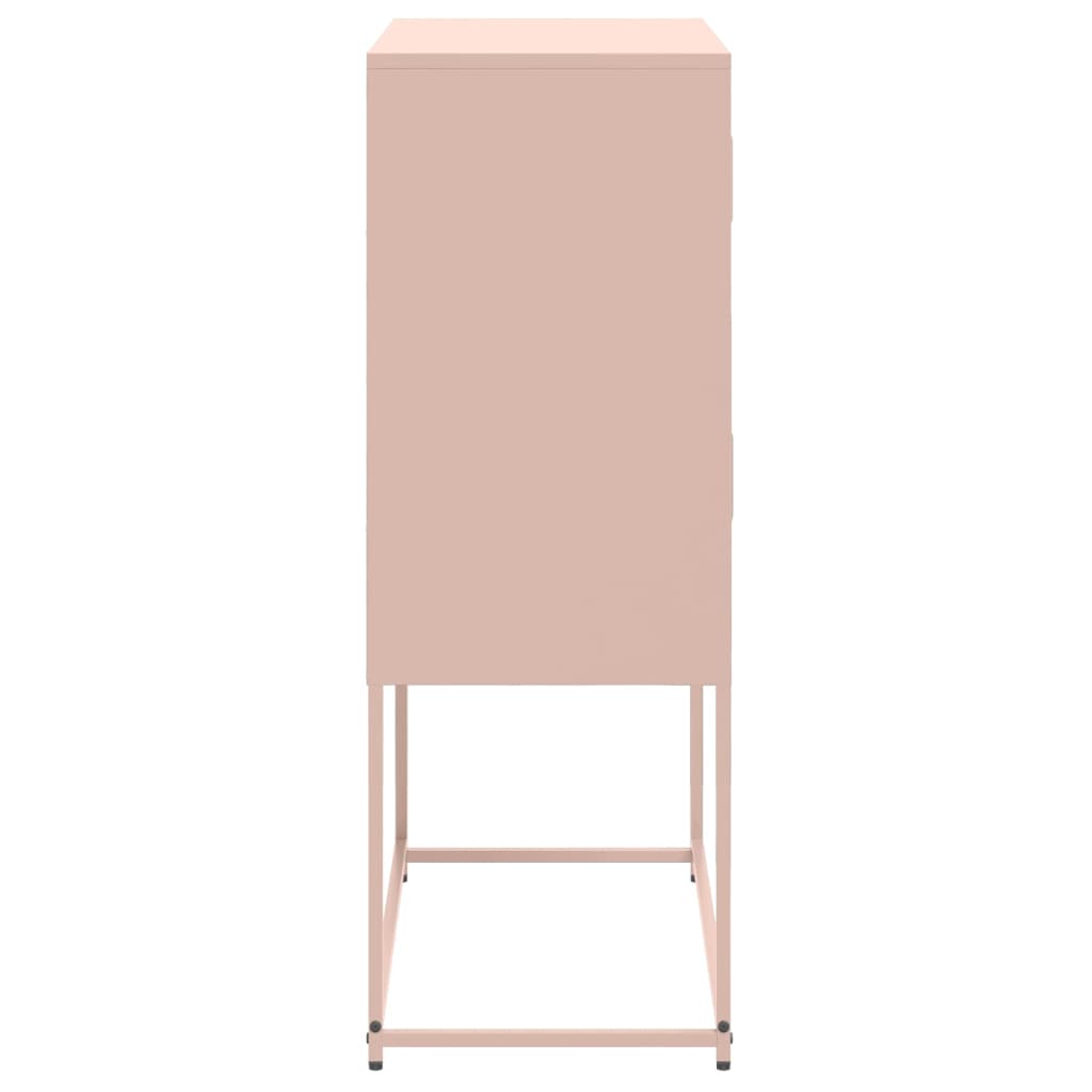 Dressoir 68,5x38,5x107 cm staal roze is nu te koop bij PeponiXL, paradijselijk wonen!
