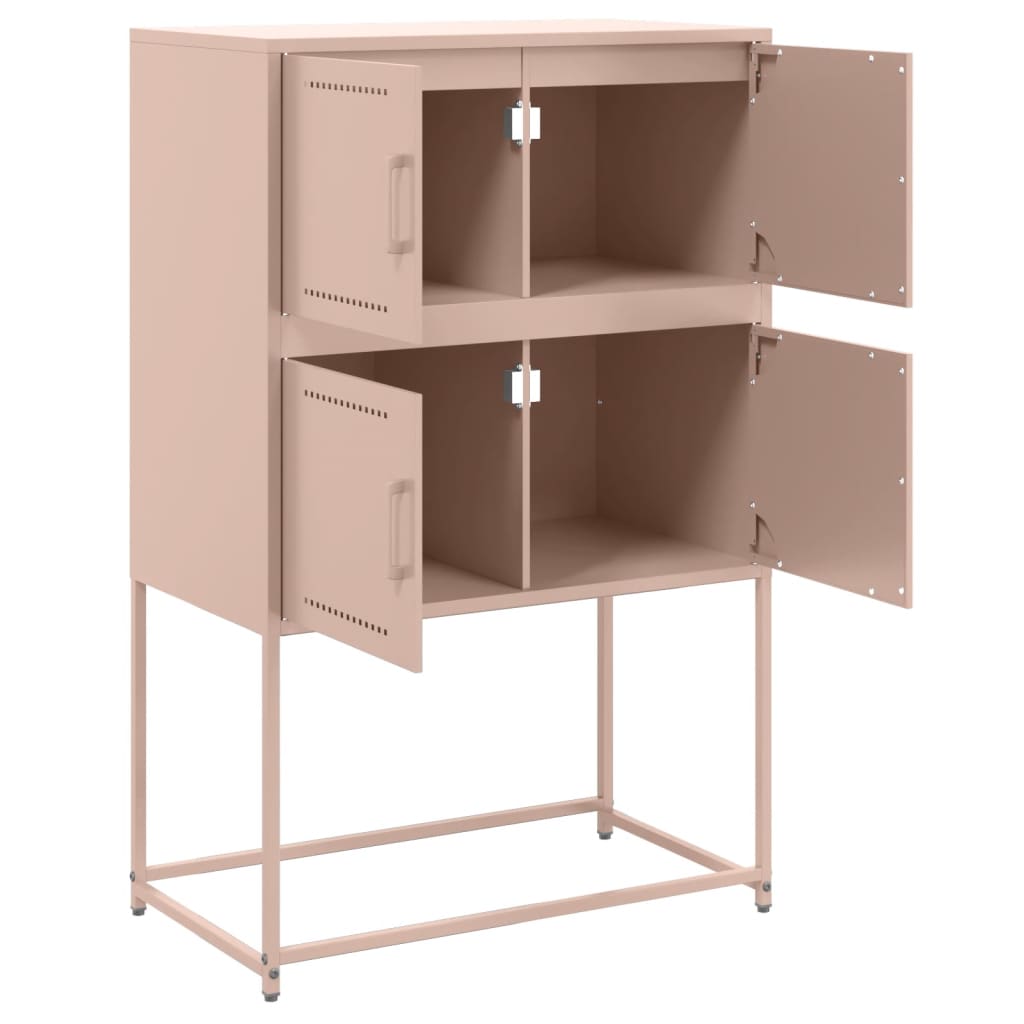 Dressoir 68,5x38,5x107 cm staal roze is nu te koop bij PeponiXL, paradijselijk wonen!
