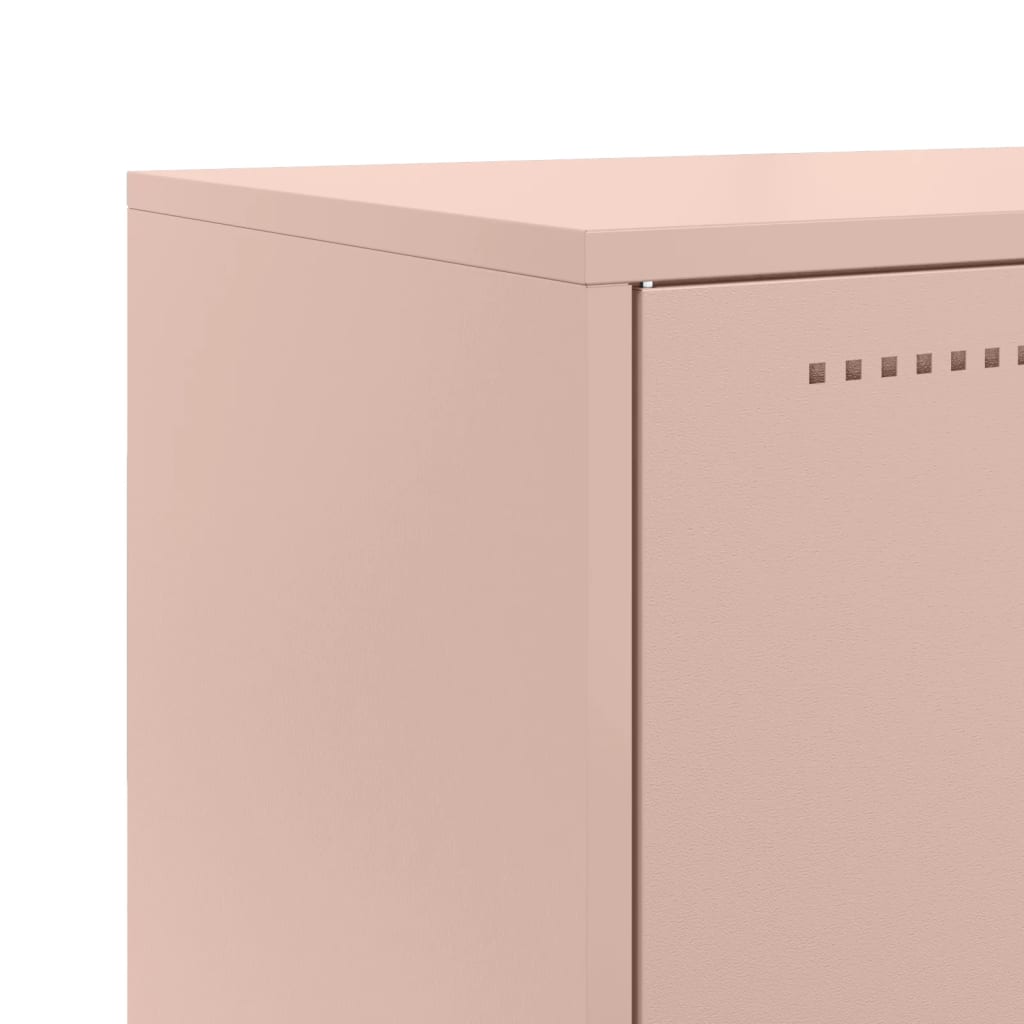 Dressoir 68,5x38,5x107 cm staal roze is nu te koop bij PeponiXL, paradijselijk wonen!