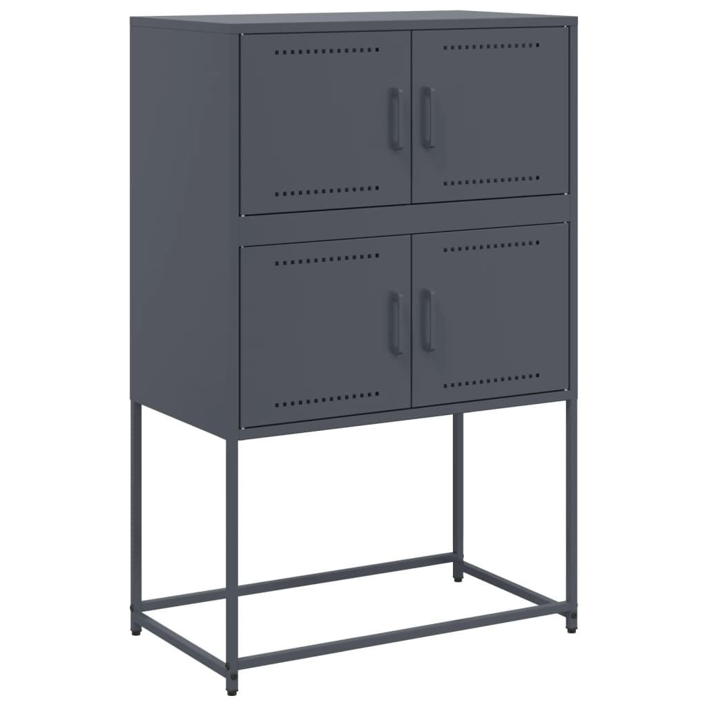 Dressoir 68,5x38,5x107 cm staal antracietkleurig is nu te koop bij PeponiXL, paradijselijk wonen!