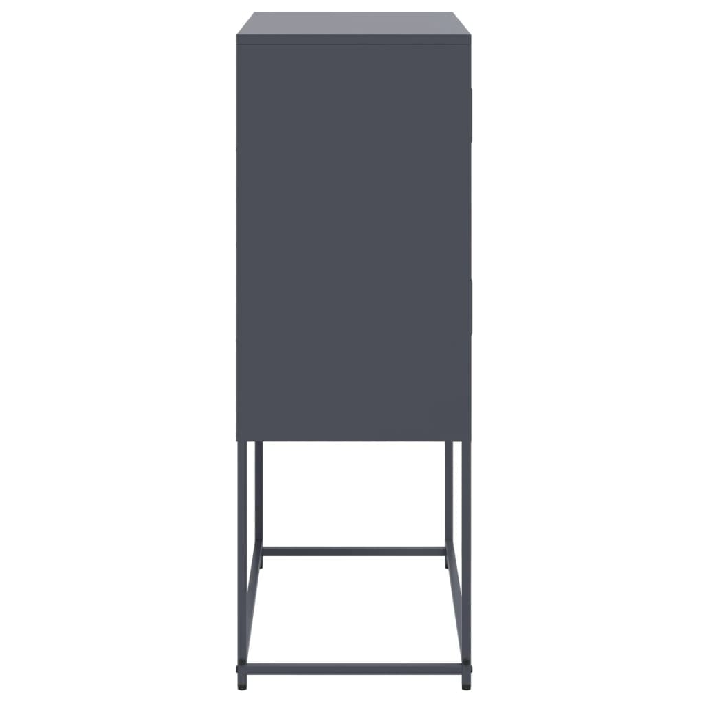 Dressoir 68,5x38,5x107 cm staal antracietkleurig is nu te koop bij PeponiXL, paradijselijk wonen!