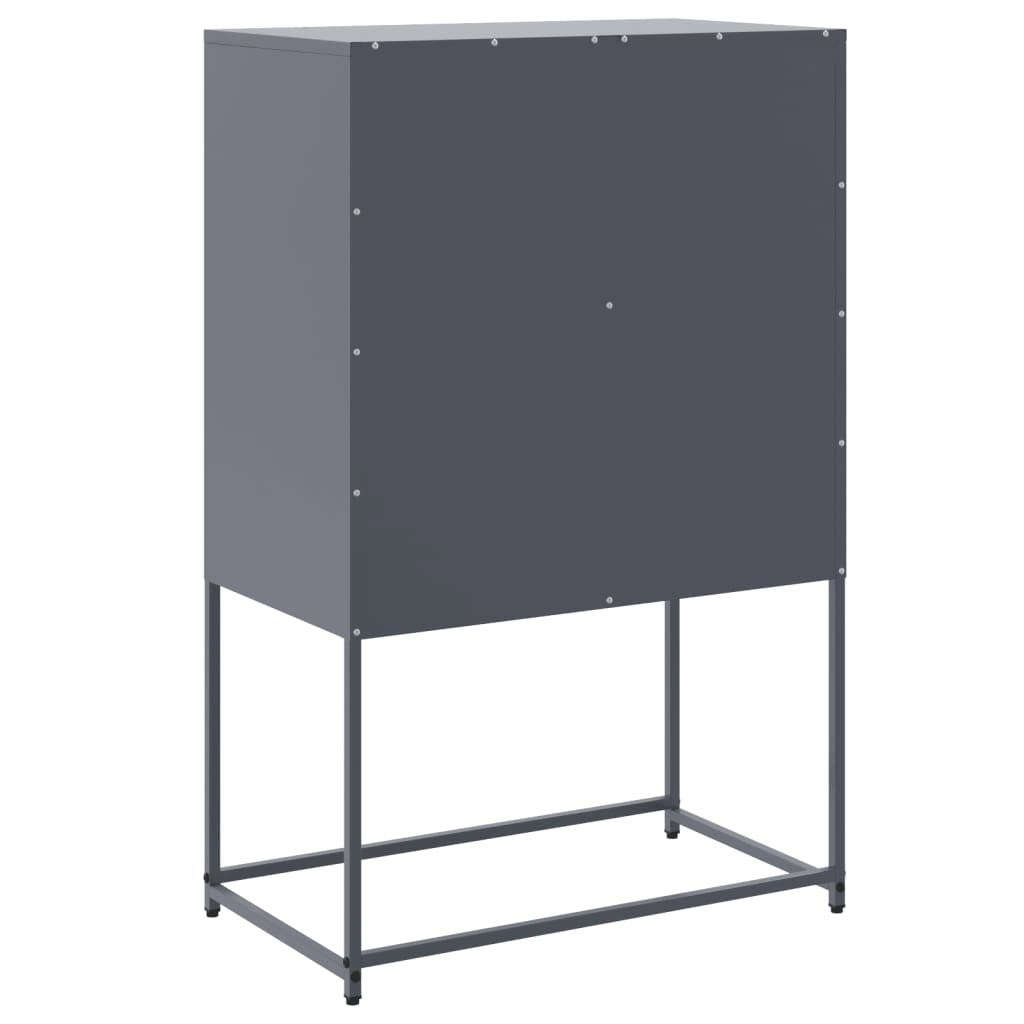 Dressoir 68,5x38,5x107 cm staal antracietkleurig is nu te koop bij PeponiXL, paradijselijk wonen!