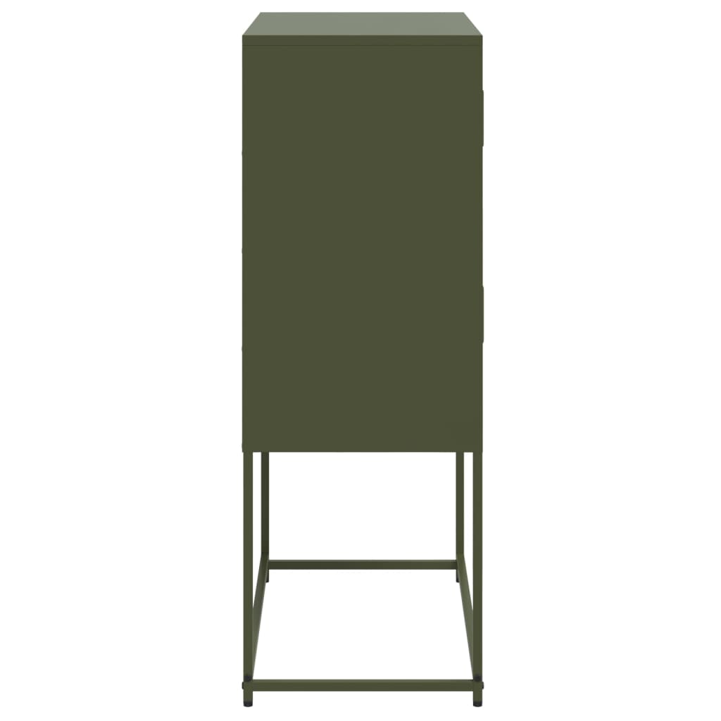 Dressoir 68,5x38,5x107 cm staal olijfgroen is nu te koop bij PeponiXL, paradijselijk wonen!