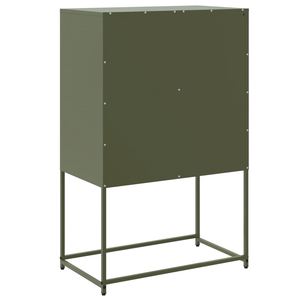 Dressoir 68,5x38,5x107 cm staal olijfgroen is nu te koop bij PeponiXL, paradijselijk wonen!