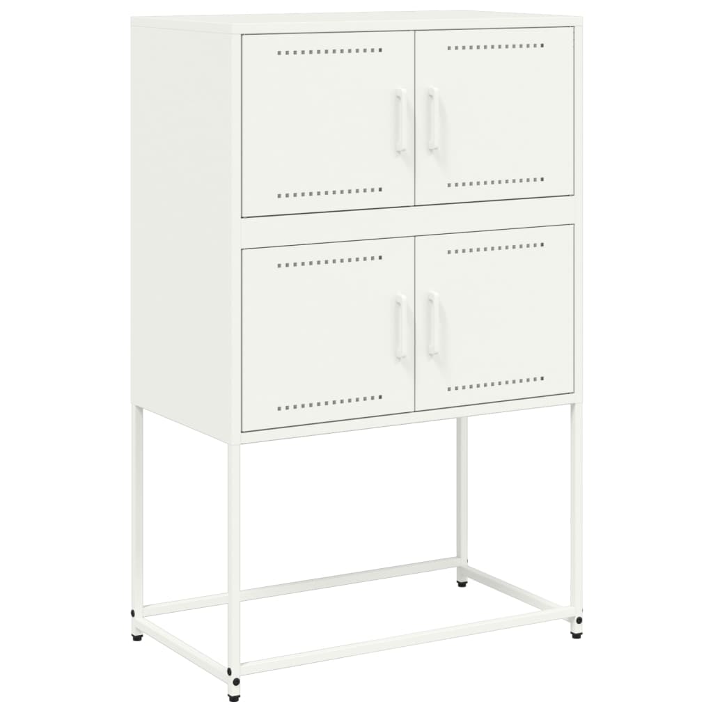 Dressoir 68,5x38,5x107 cm staal wit is nu te koop bij PeponiXL, paradijselijk wonen!