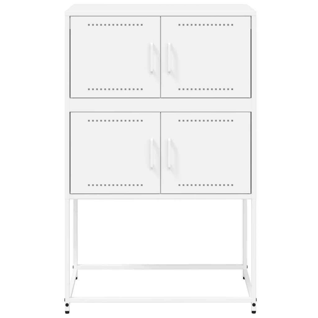 Dressoir 68,5x38,5x107 cm staal wit is nu te koop bij PeponiXL, paradijselijk wonen!