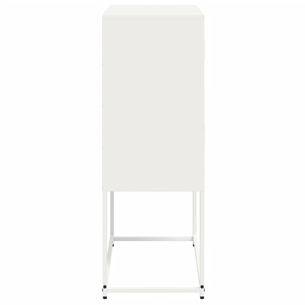 Dressoir 68,5x38,5x107 cm staal wit is nu te koop bij PeponiXL, paradijselijk wonen!