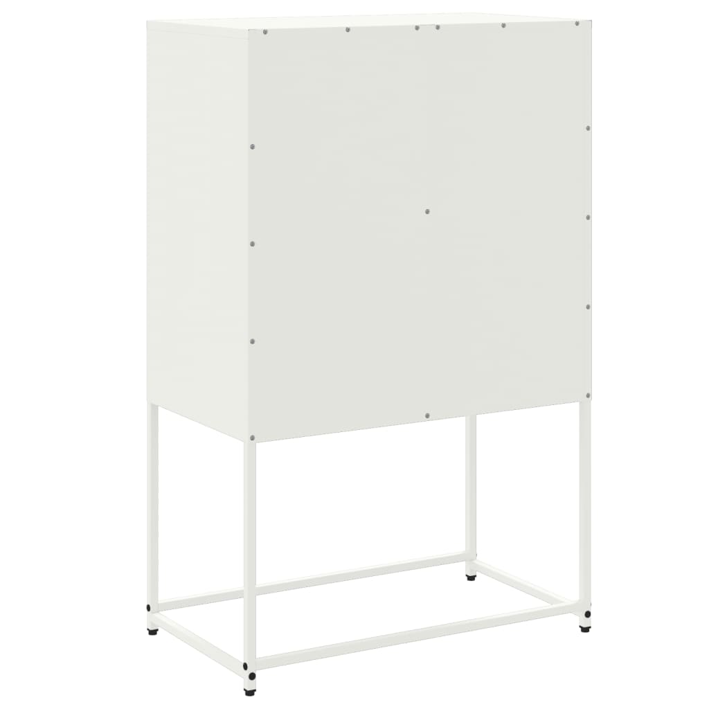 Dressoir 68,5x38,5x107 cm staal wit is nu te koop bij PeponiXL, paradijselijk wonen!