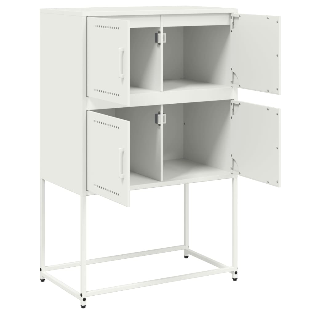 Dressoir 68,5x38,5x107 cm staal wit is nu te koop bij PeponiXL, paradijselijk wonen!