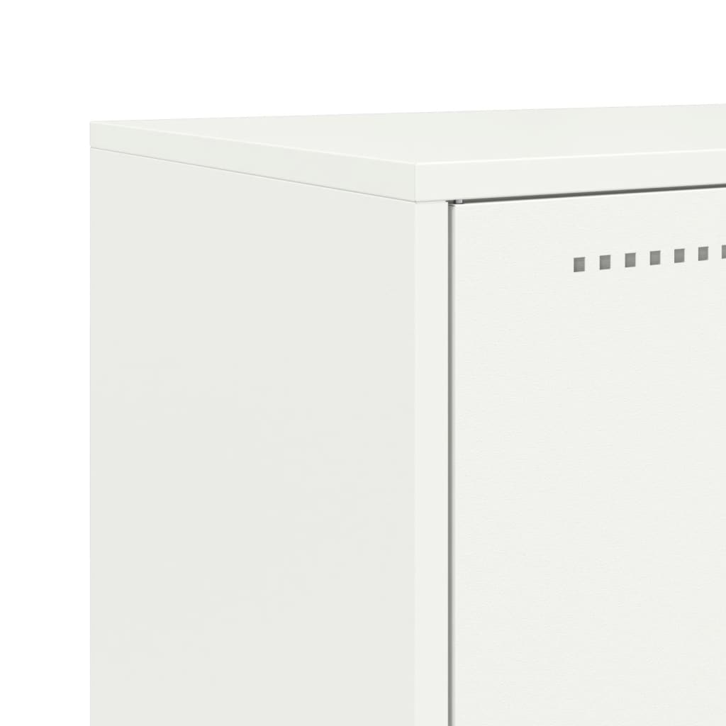Dressoir 68,5x38,5x107 cm staal wit is nu te koop bij PeponiXL, paradijselijk wonen!