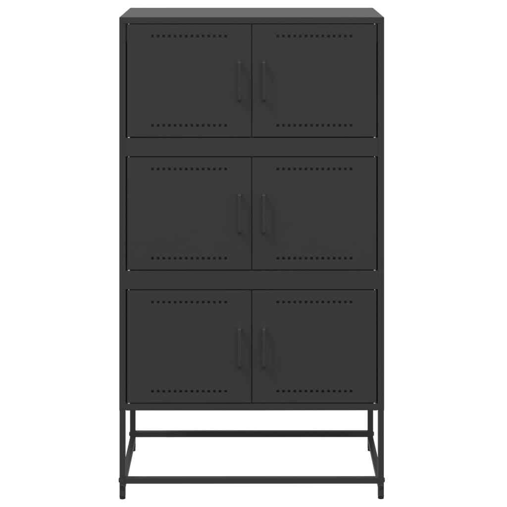 Dressoir 68,5x38,5x123,5 cm staal zwart is nu te koop bij PeponiXL, paradijselijk wonen!