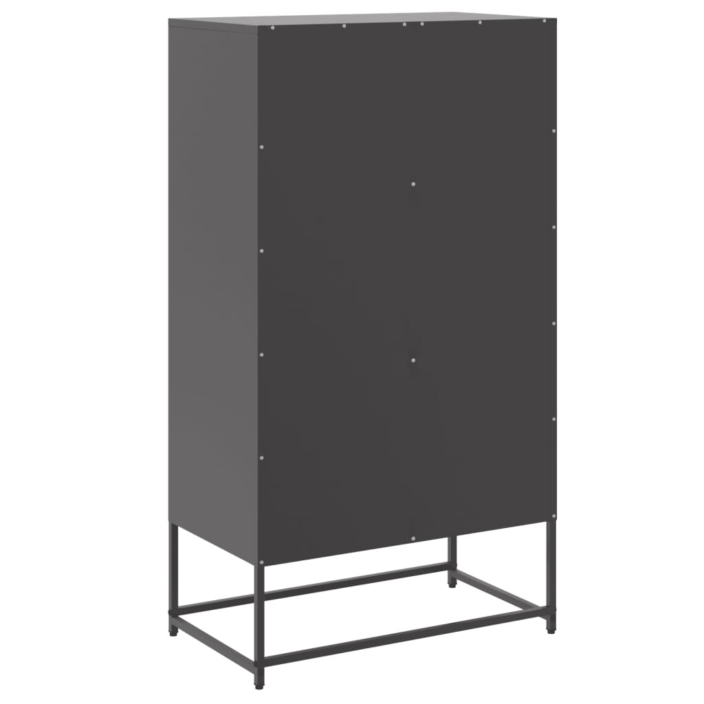 Dressoir 68,5x38,5x123,5 cm staal zwart is nu te koop bij PeponiXL, paradijselijk wonen!