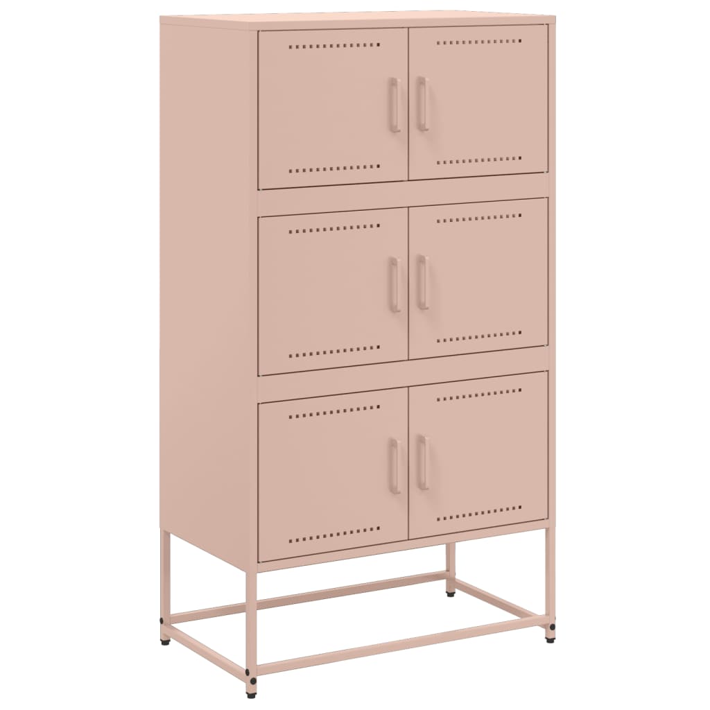 Dressoir 68,5x38,5x123,5 cm staal roze is nu te koop bij PeponiXL, paradijselijk wonen!