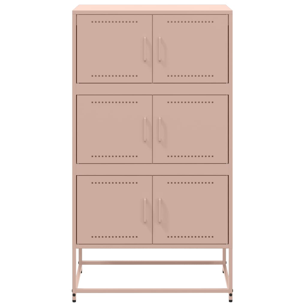 Dressoir 68,5x38,5x123,5 cm staal roze is nu te koop bij PeponiXL, paradijselijk wonen!