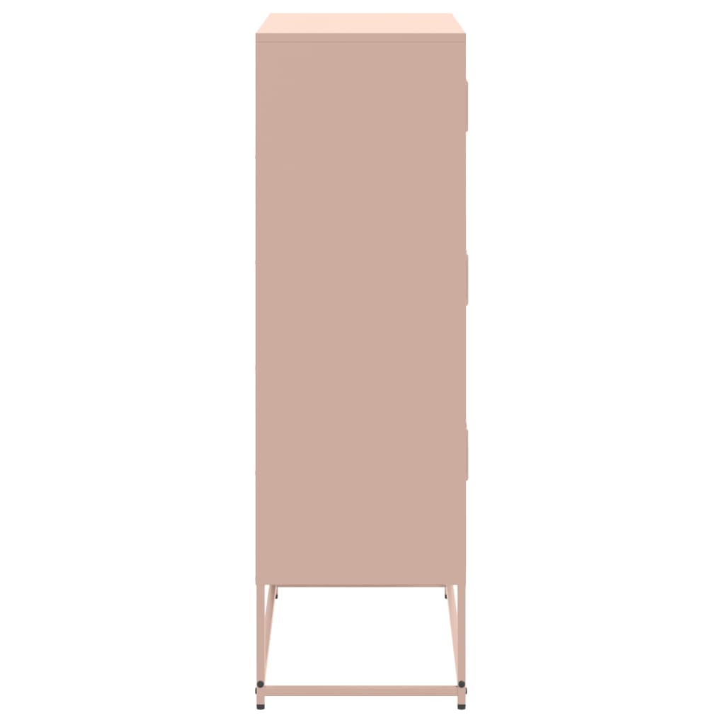 Dressoir 68,5x38,5x123,5 cm staal roze is nu te koop bij PeponiXL, paradijselijk wonen!