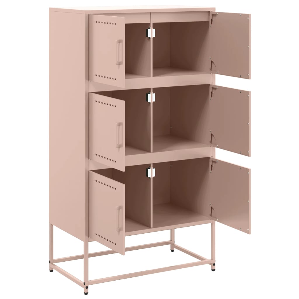 Dressoir 68,5x38,5x123,5 cm staal roze is nu te koop bij PeponiXL, paradijselijk wonen!