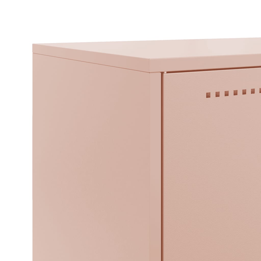 Dressoir 68,5x38,5x123,5 cm staal roze is nu te koop bij PeponiXL, paradijselijk wonen!