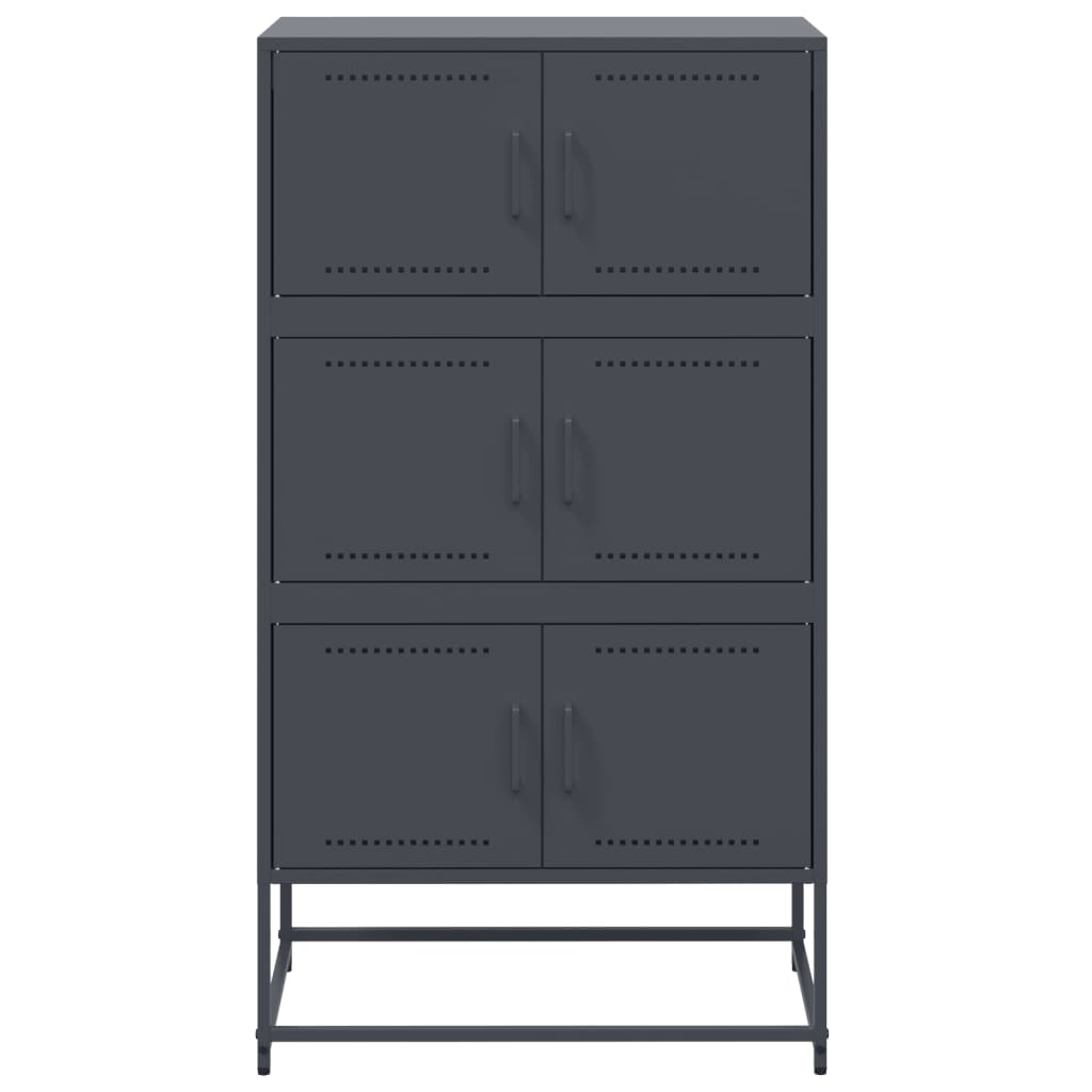 Dressoir 68,5x38,5x123,5 cm staal antracietkleurig is nu te koop bij PeponiXL, paradijselijk wonen!