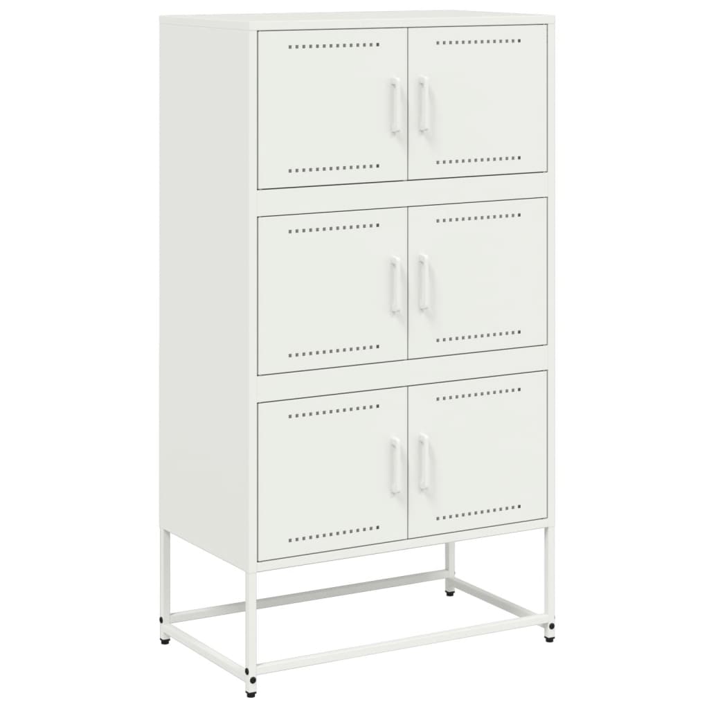 Dressoir 68,5x38,5x123,5 cm staal wit is nu te koop bij PeponiXL, paradijselijk wonen!