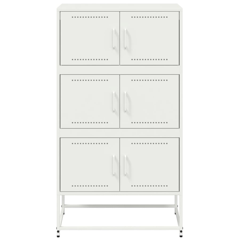 Dressoir 68,5x38,5x123,5 cm staal wit is nu te koop bij PeponiXL, paradijselijk wonen!
