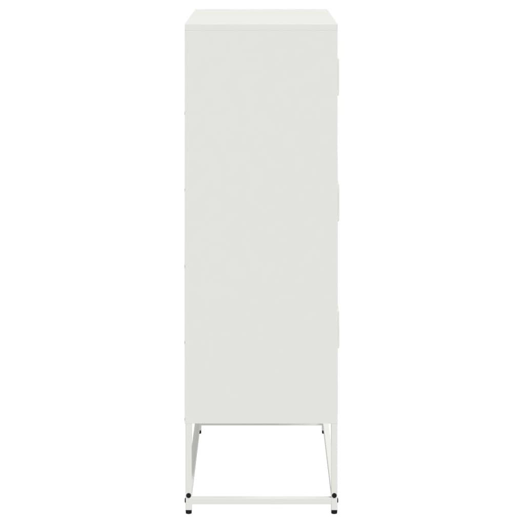 Dressoir 68,5x38,5x123,5 cm staal wit is nu te koop bij PeponiXL, paradijselijk wonen!