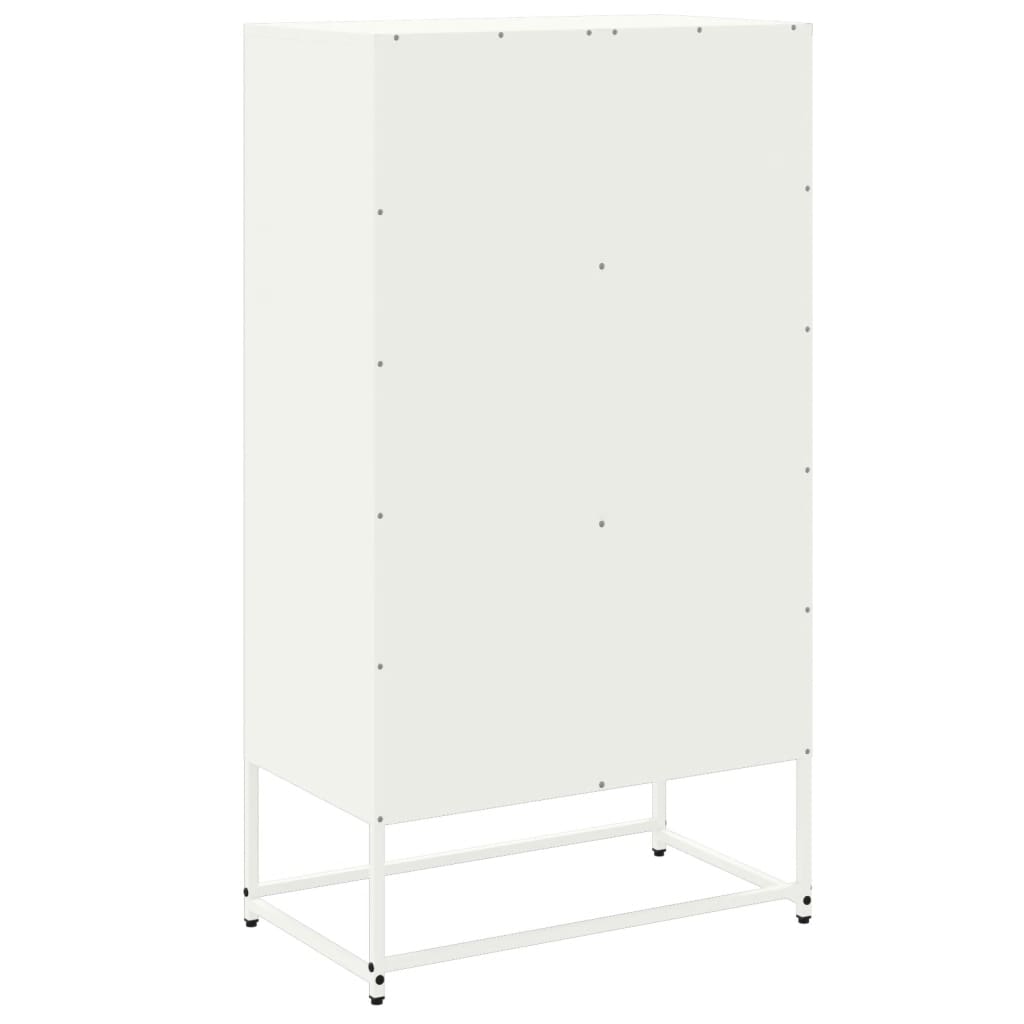 Dressoir 68,5x38,5x123,5 cm staal wit is nu te koop bij PeponiXL, paradijselijk wonen!