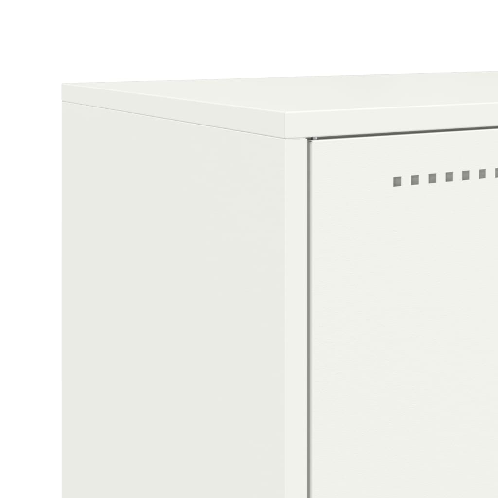 Dressoir 68,5x38,5x123,5 cm staal wit is nu te koop bij PeponiXL, paradijselijk wonen!