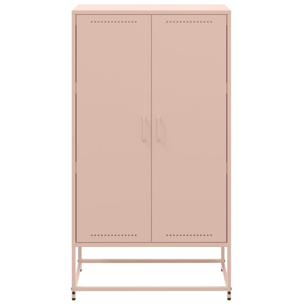 Hoge kast 68,5x38,5x123,5 cm staal roze is nu te koop bij PeponiXL, paradijselijk wonen!