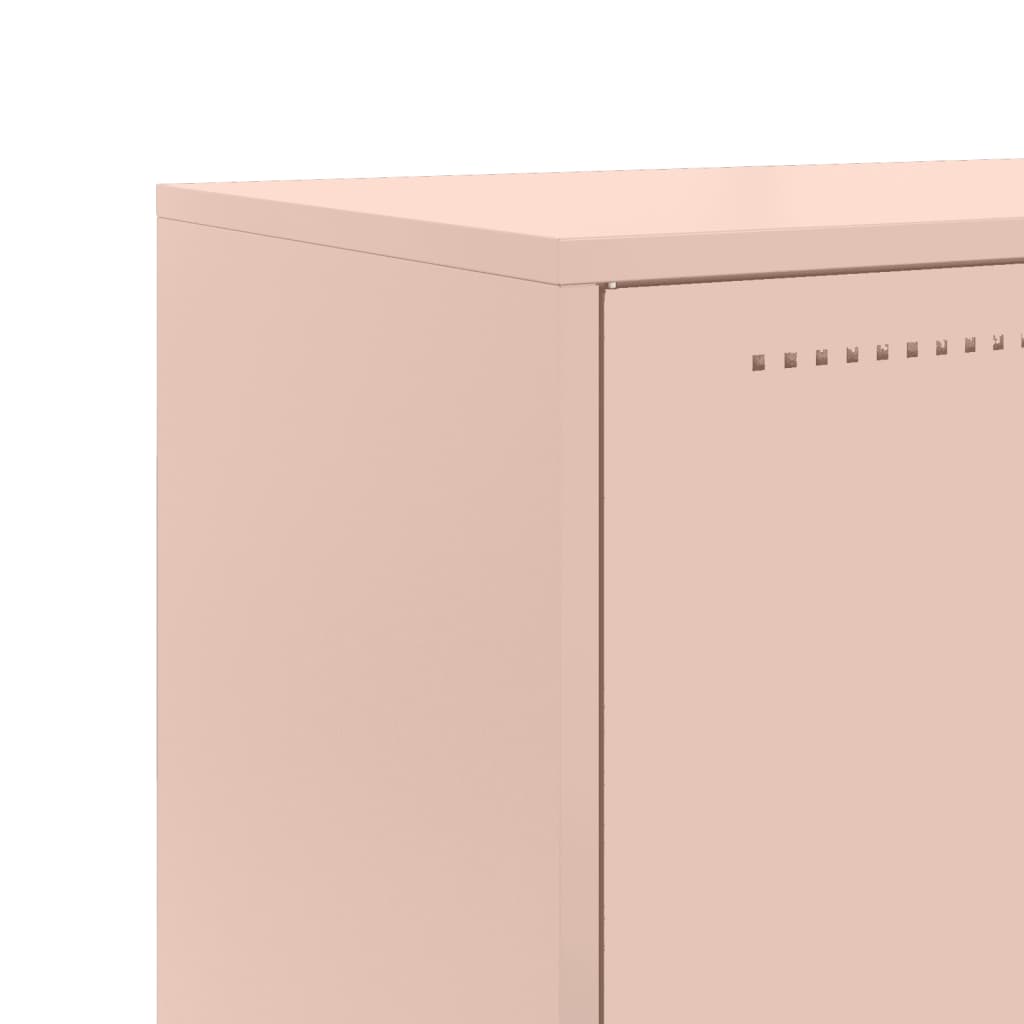 Hoge kast 68,5x38,5x123,5 cm staal roze is nu te koop bij PeponiXL, paradijselijk wonen!